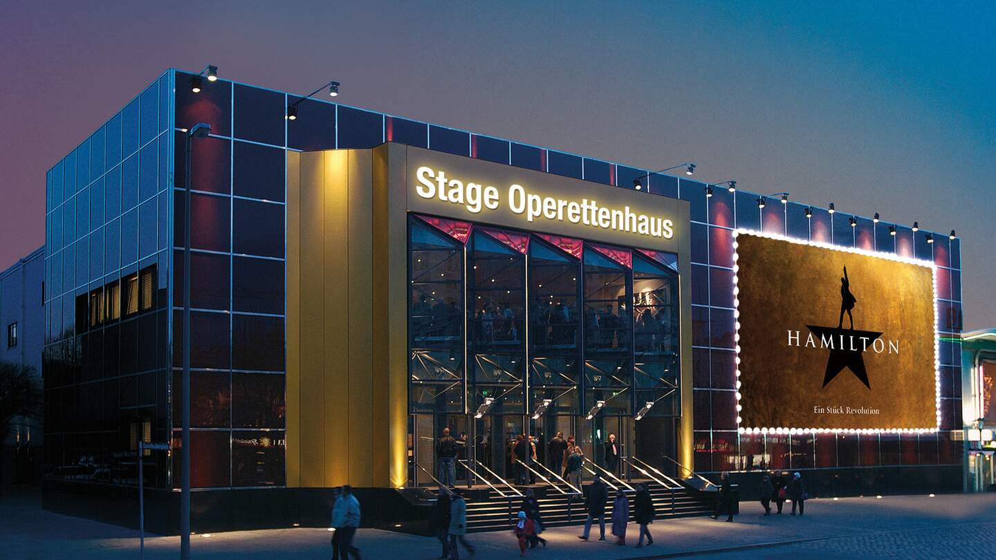 Stage Operettenhaus in Hamburg mit Hamilton Logo