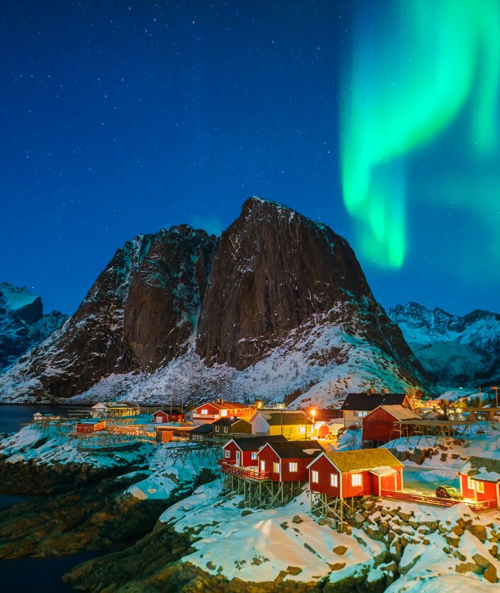Lofoten, Polarlichter | © Gettyimages.com/MIAOYUN
