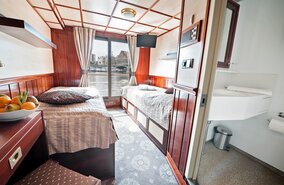 MS Florentina, Wohnbeispiel 2-Bett-Kabine Oberdeck