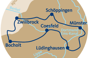 Muensterland_Radtour_Karte