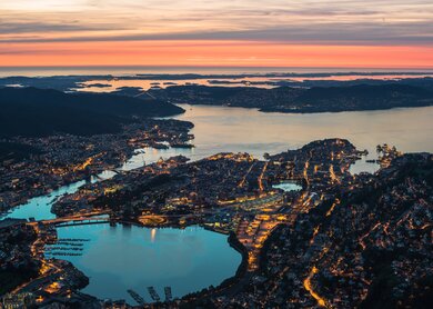 Bergen_Sonnenuntergang