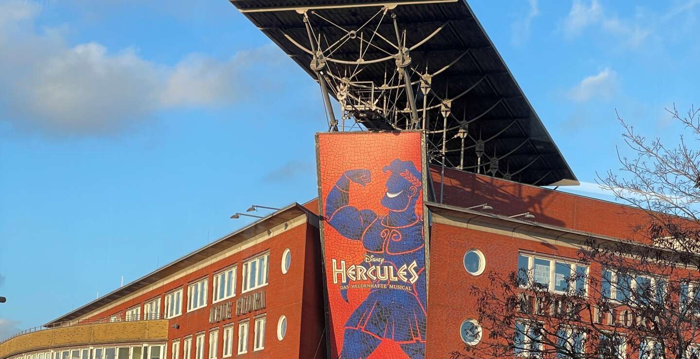 Neue Flora in Hanburg, wo das Musical Hercules performt wird