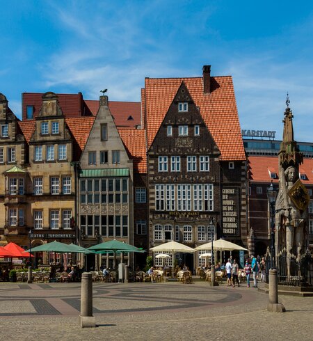 Marktplatz im historischen Zentrum der mittelalterlichen Hansestadt Bremen | © Gettyimages.com/Frolova_Elena