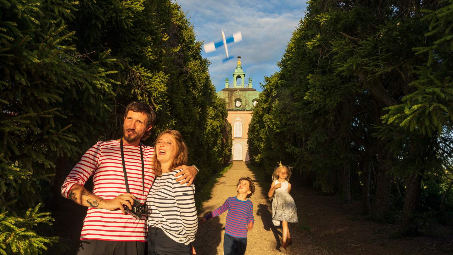 Familienausflug von Dresden zur Moritzburg in die Gartenanlage des Fasanenschlösschens | © Sven Döring (DML-BY)