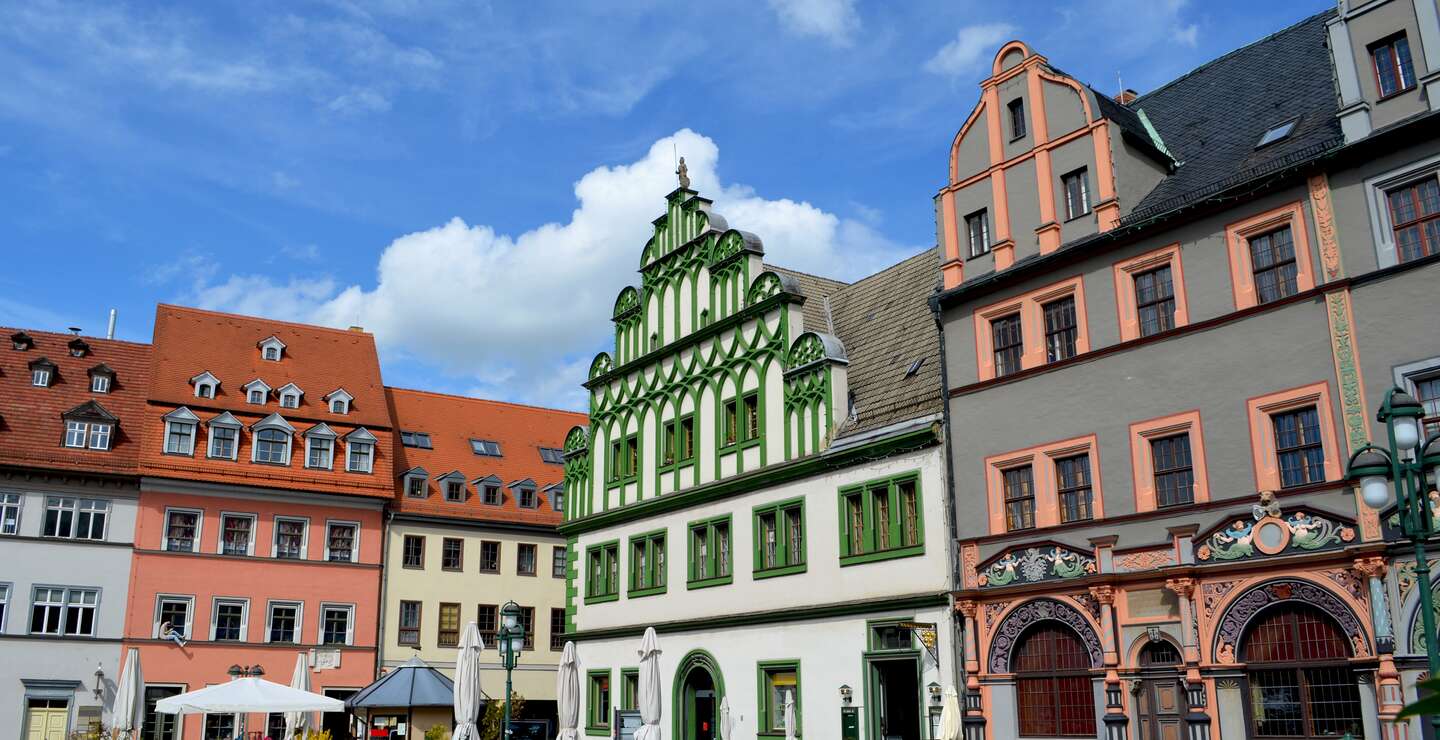 Blick auf einige Gebäude der Weimarer Altstadt | © Gettyimages.com/ivanadb