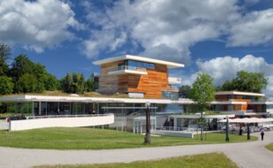 Buchheim Museum in Bernried am Starnberger See mit bewoelktem Himmel | © Gettyimages.com/pwmotion