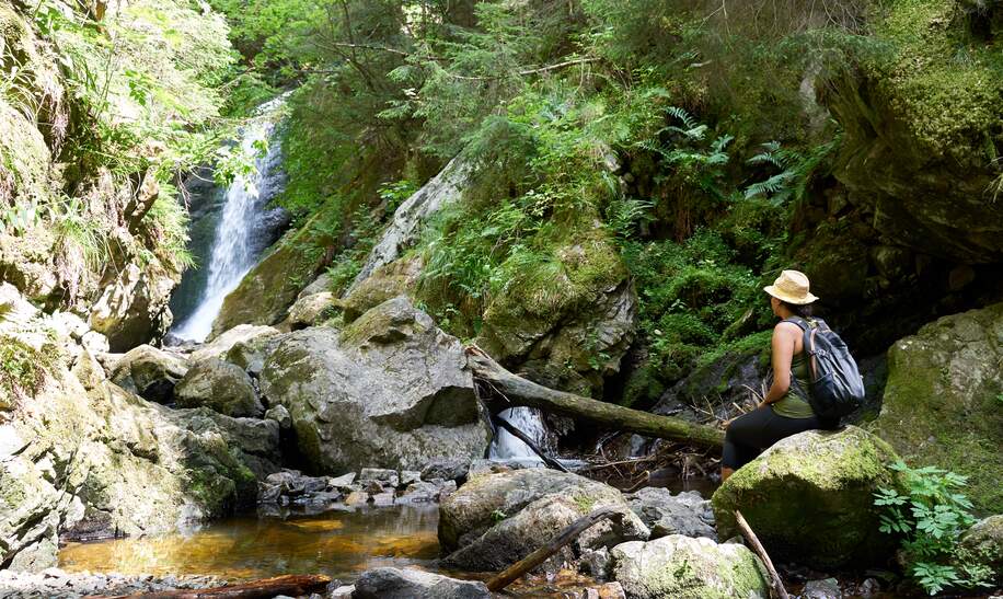 Wandern auf dem Hoellsteig in der Schlucht Ravennaschlucht | © Gettyimages.com/marako85