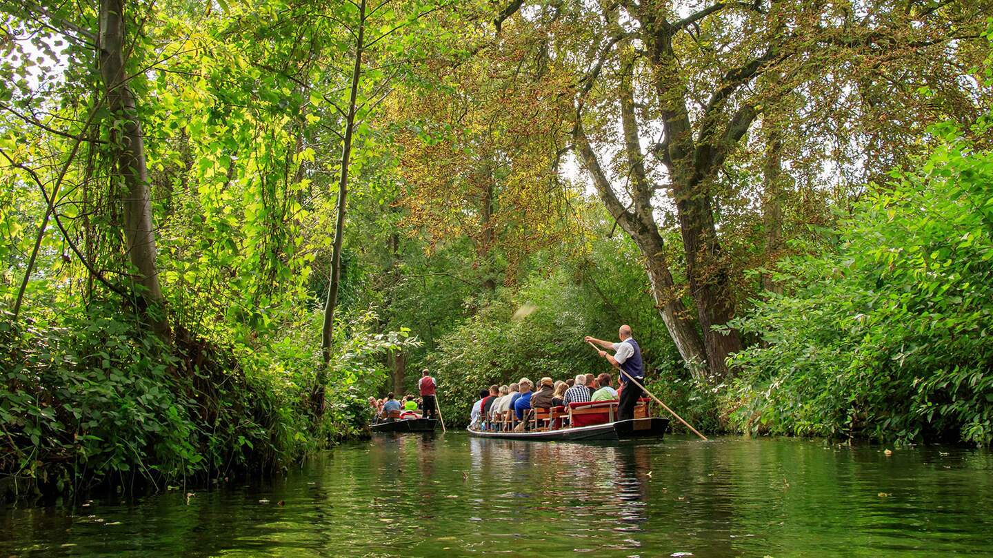 Kahnfahrt mit vielen Passagieren auf der Spree in Luebbenau im Spreewald | © Pixabay.com/herbert2512