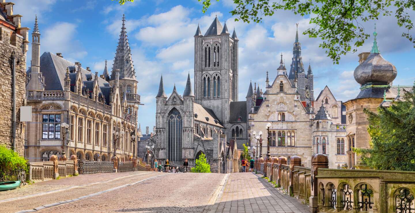 Stadtzentrum von Gent mit historischen Gebäuden | © GettyImages.com/Sergey_Dzyuba