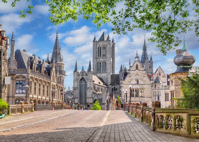 Stadtzentrum von Gent mit historischen Gebäuden | © GettyImages.com/Sergey_Dzyuba