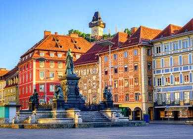 Zentraler Platz in der Grazer Altstadt | © Gettyimages.com/Xantana