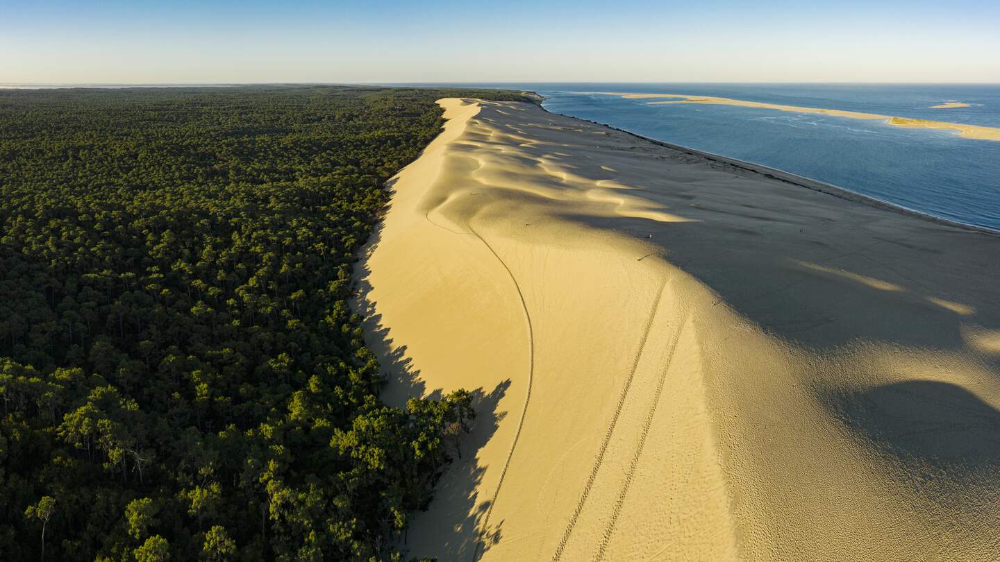 Die Dune du Pilat Frankreich im Sonnenaufgang | © Gettyimages.com/aluxum