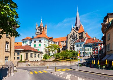 Blick auf die Kathedrale Notre Dame in Lausanne, Kanton Waadt | © Gettyimages.com/saiko3p