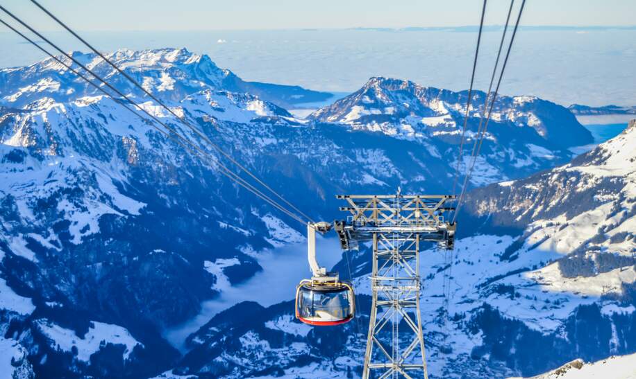Panorama-Gondelbahn Titlis Rotair auf dem Titlis in der Zentralschweiz | © Gettyimages.com/shams