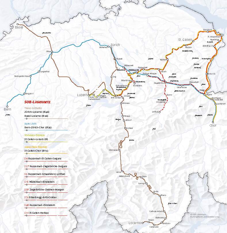 Liniennetz der Suedostbahnen | © Suedostbahnen