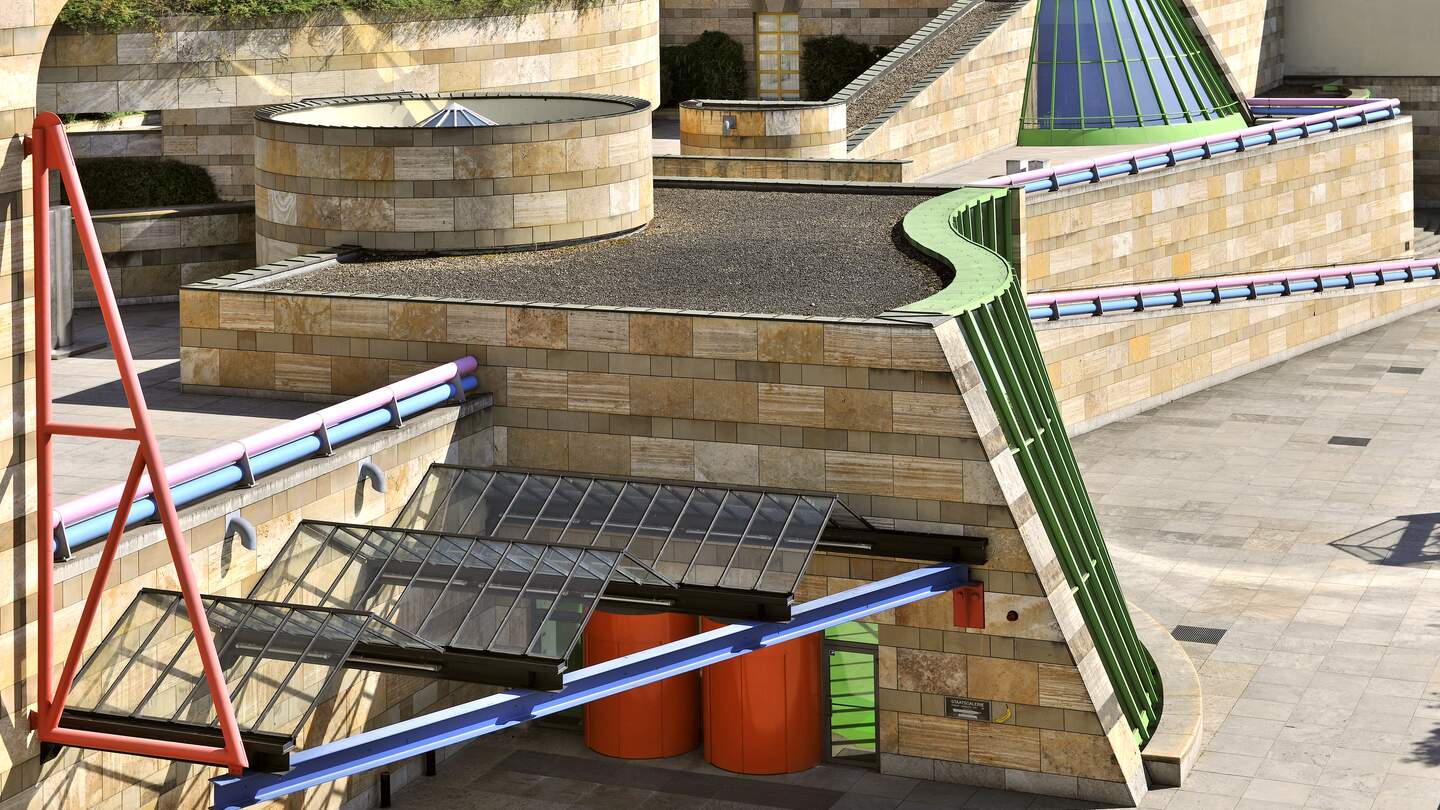 Luftaufnahme der Staatsgalerie Stuttgart, Stirlingbau | © Staatsgalerie Stuttgart/Volker Naumann