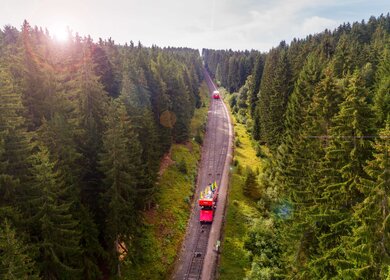 Historische Thüringer Bergbahn von oben | © Thüringer Bergbahn, Thomas Abé
