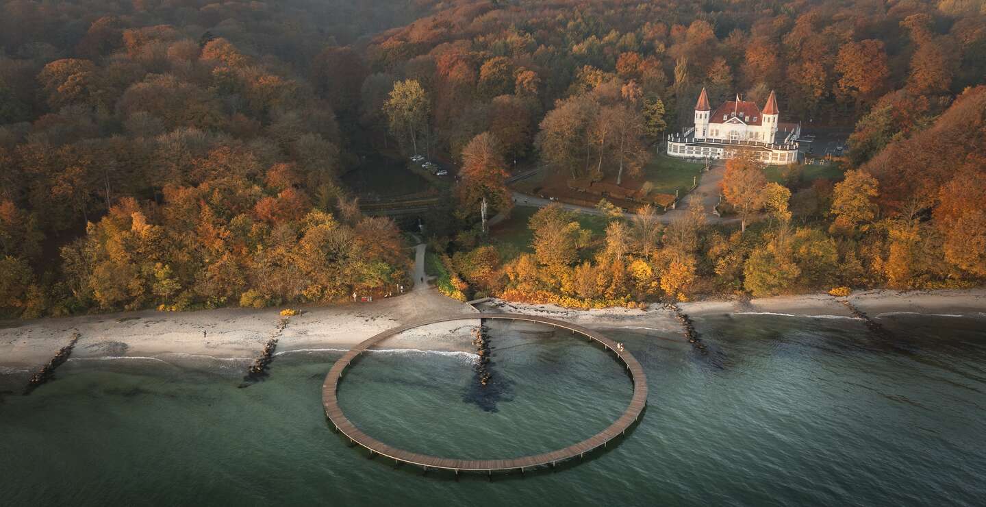 Aarhus Sicht auf die Sehenswürdigkeit unendliche Brücke von Oben | © Roar Paaske