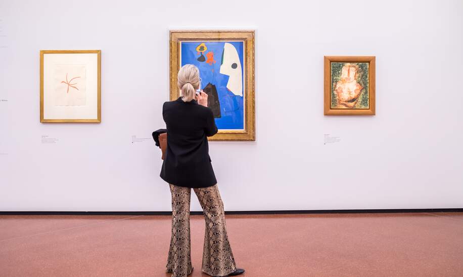 Frau betrachtet Austellung der Heidi Horten Collection | © Ouriel Morgensztern