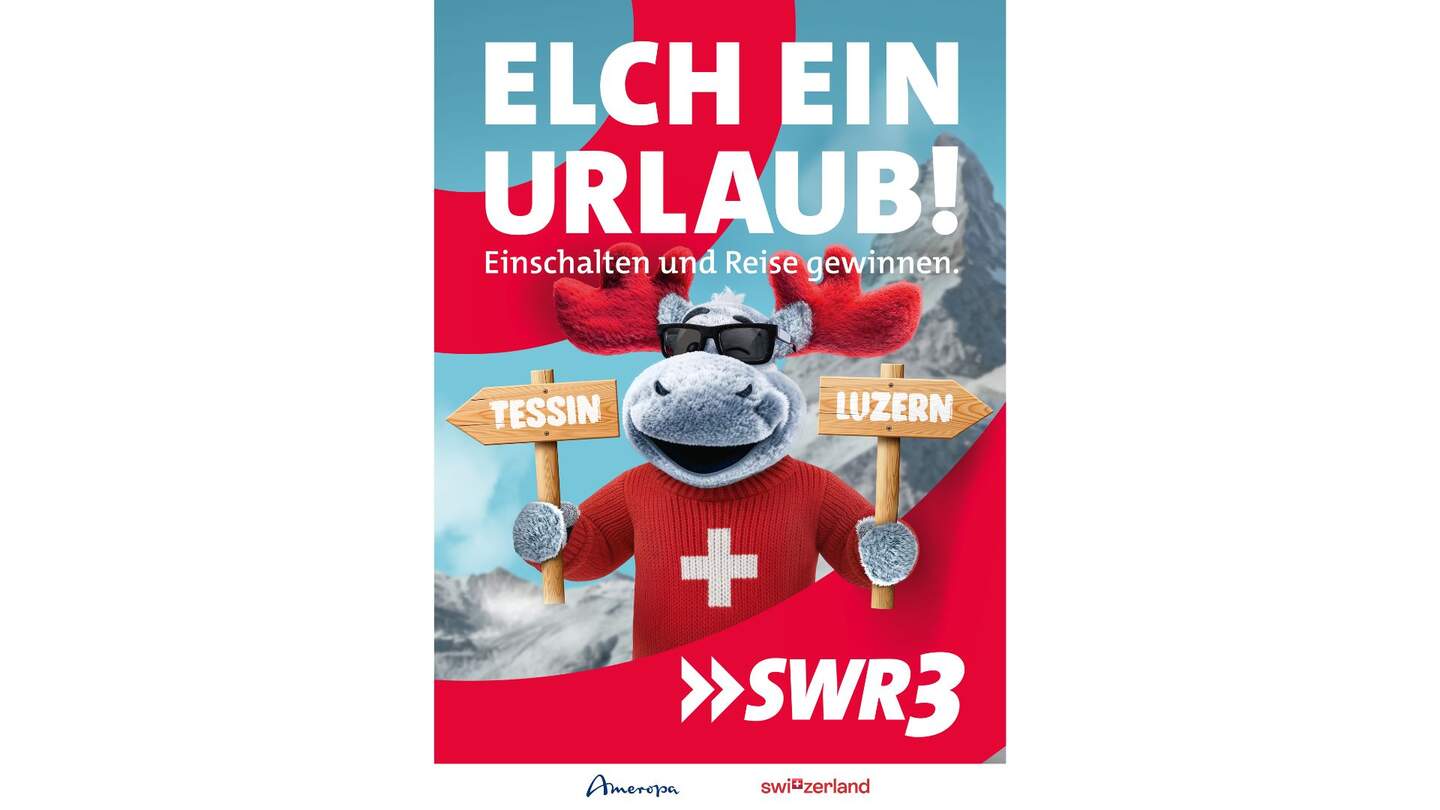 SWR3 Plakat der Morningshow zum Gewinnspiel mit Ameropa  | © SWR3