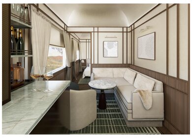 Blick in die luxuriöse Kabinenkategorie Aurora Suite im australischen Zug The Ghan | © JBR
