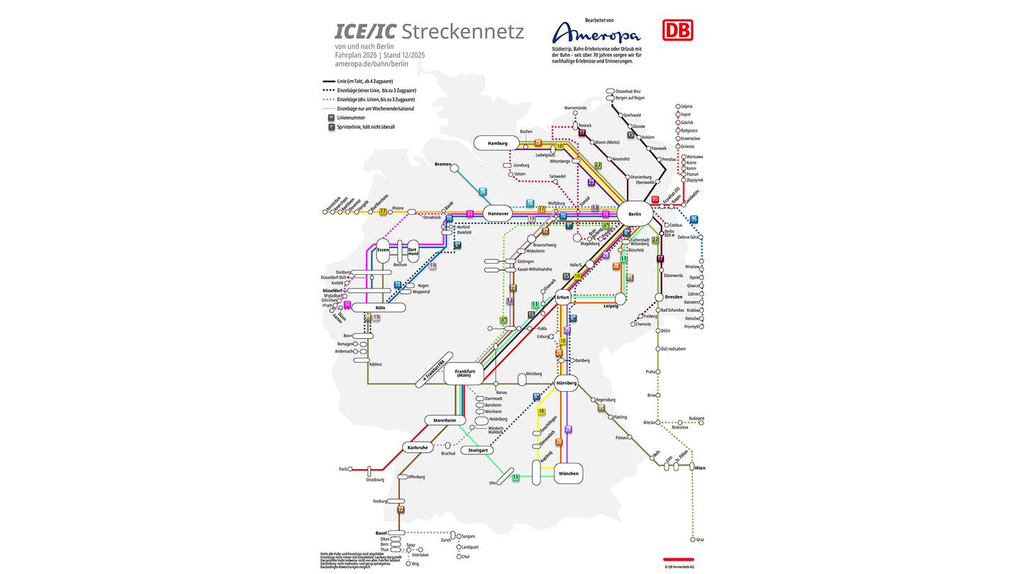 Direktverbindung mit Bahn ab Berlin | © DB/Ameropa