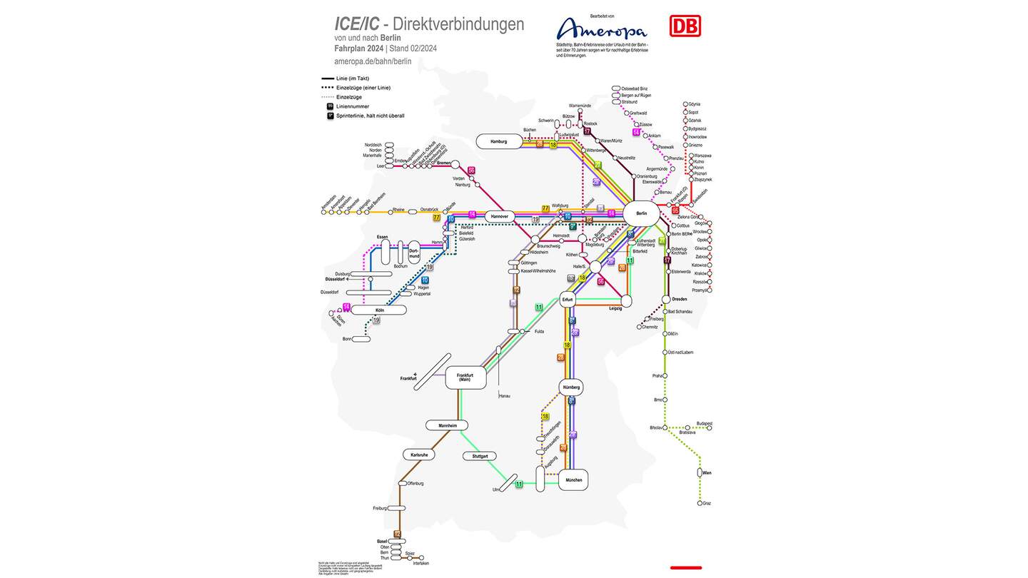 Direktverbindung mit Bahn ab Berlin | © DB/Ameropa