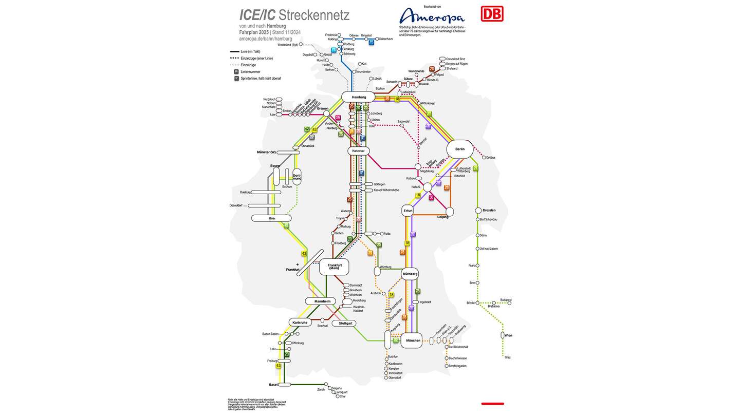 Direktverbindung mit Bahn ab Hamburg | © DB/Ameropa