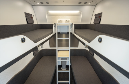 Ausicht auf die Betten im Liegezug des ÖBB Nightjets der neuen Generation | © ÖBB/Harald Eisenberger