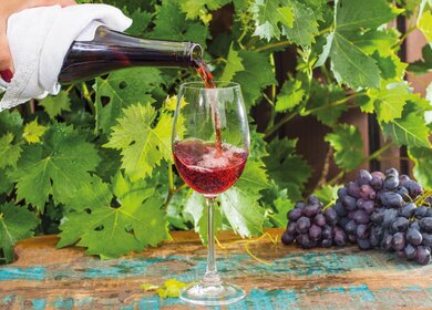 Kellner giesst ein Glas Rotwein | © Gettyimages.com/barmalini