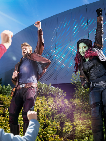 Walt Disney Studios Park Marvel Avengers Campus Guardians of the Galaxy: Dance Challenge mit Gamorra und Star Lord | © 2024 MARVEL.