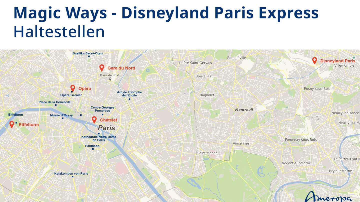 Disneyland Paris Express vier Haltestellen