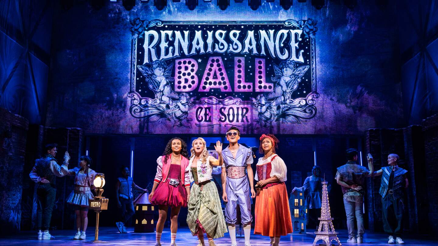 Lorna Courtney Betsy Wolfe, Justin David Sullivan & Melanie La Barrie und die originale Broadway Besetzung von dem Musical & Julia | © Stage Entertainment/Matthew Murphy