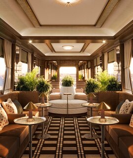 Der Barwagen des Britannic Explorers mit braunen Akzenten | © Britannic Explorer