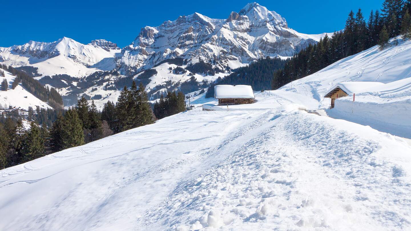 Wunderschöne Aussicht auf den Schweizer Alpen, Berner Alpen, Adelboden | © Gettyimages.com/gevision